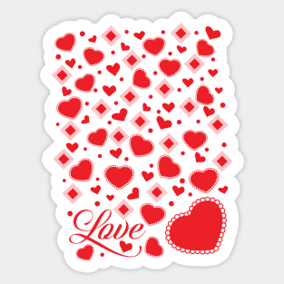 Hearts, Diamonds and Love Sticker